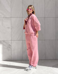 PANTALONI FELPA LEMONI ROSA