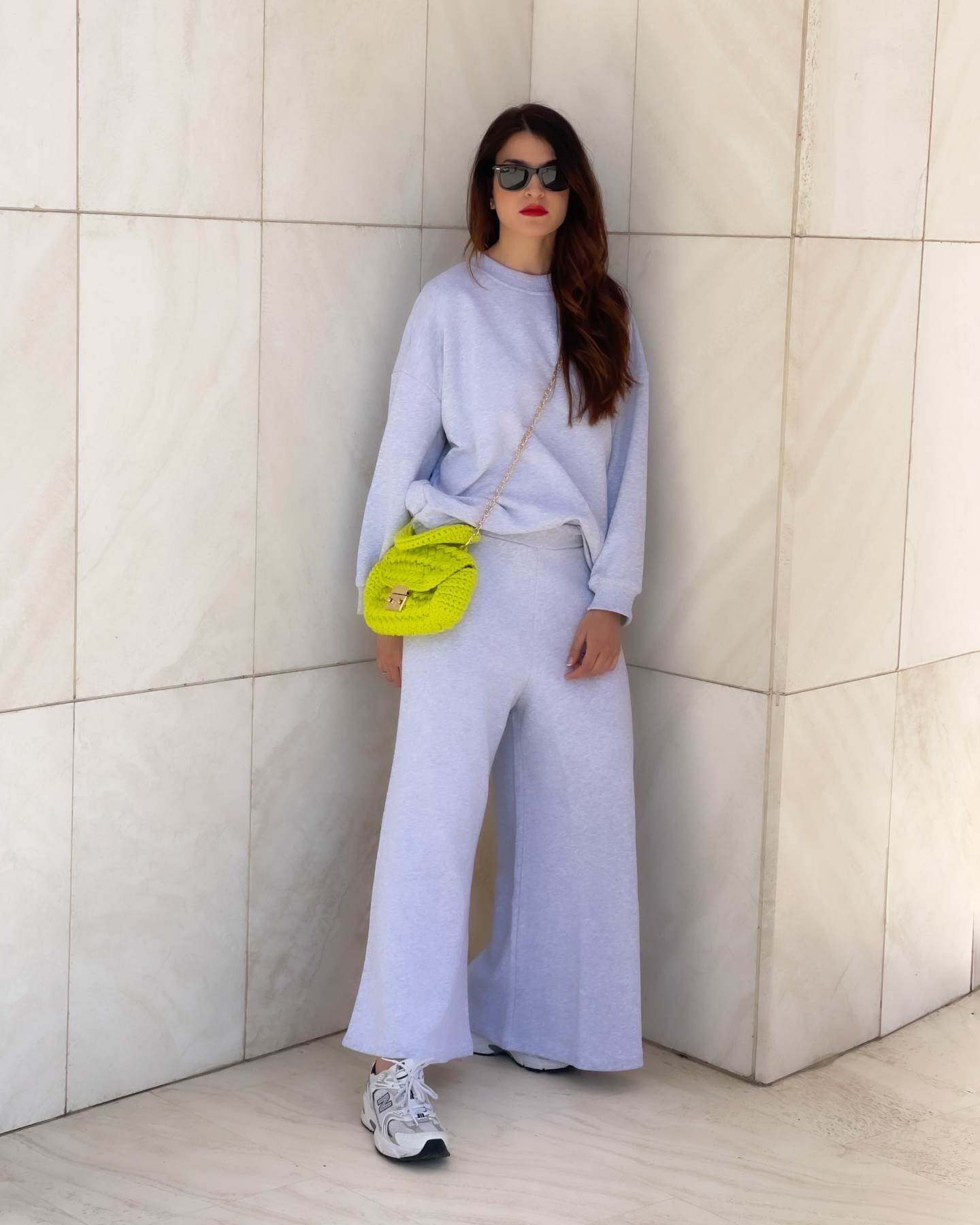 PANTALONE MILU IN FELPA MARBLE