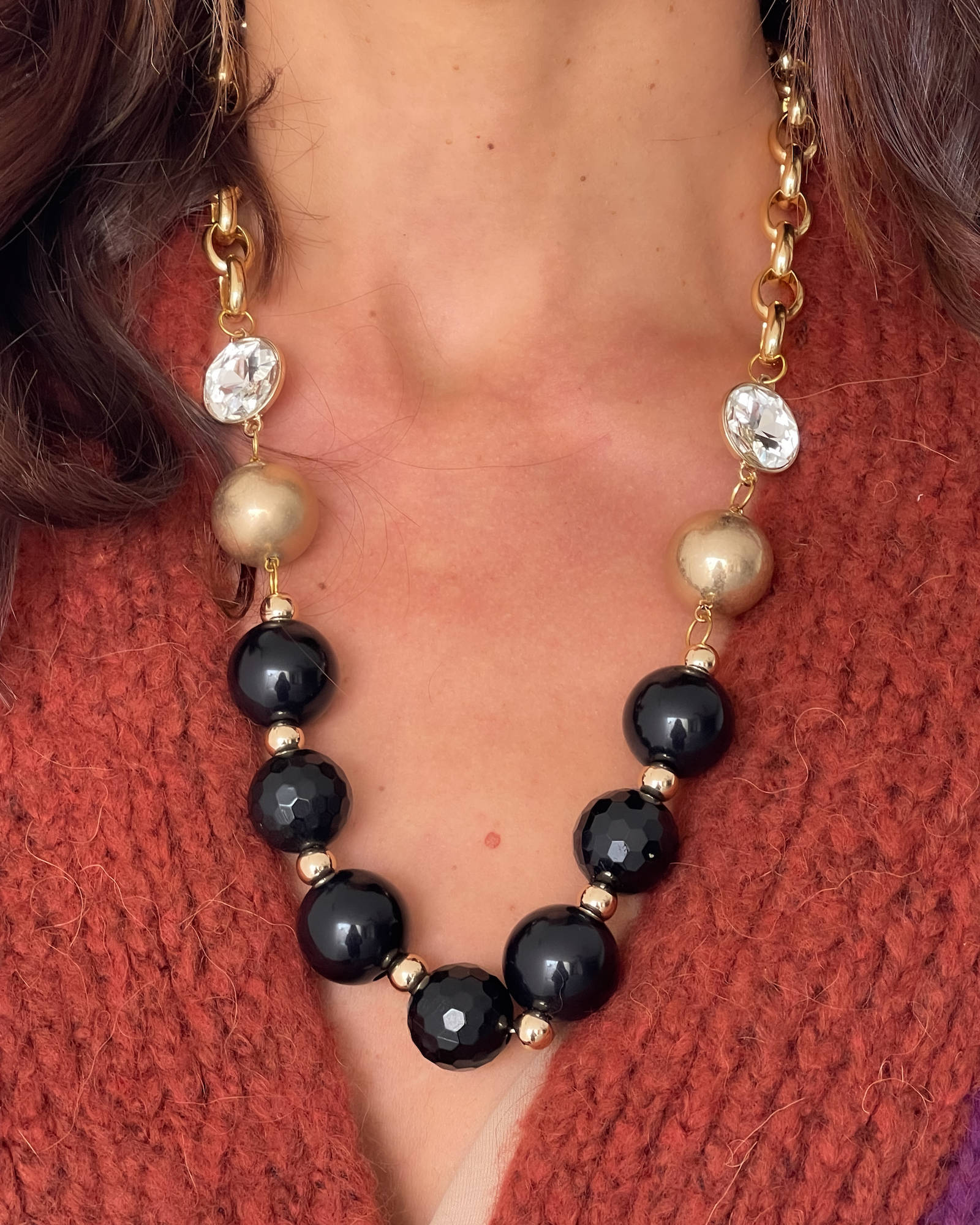 COLLANA FLORA NERO