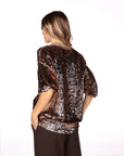 BLUSA PAILLETTES BETTY CHOCO