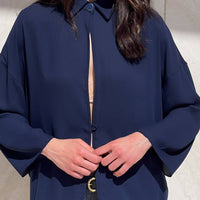 CAMICIA IN GEORGETTE ANDY BLU