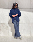 CAMICIA IN GEORGETTE ANDY BLU