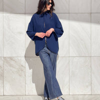 CAMICIA IN GEORGETTE ANDY BLU