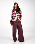 CARDIGAN ROMBI CARNABY PANNA PRUGNA