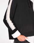 PULL TABATA NERO PANNA PERLA