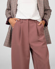 GIACCA OVER CHECK AMBURGO ROSA