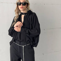 BLUSA IN GEORGETTE EUDORA NERO