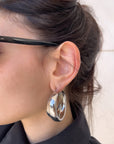 ORECCHINI DOPPIO CERCHIO ARGENTO