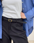 CINTURA IN PELLE LORA NERO
