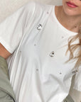 TSHIRT GENNY CON CASTONI BIANCO