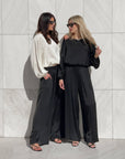 PANTALONE SATIN JADE' NERO