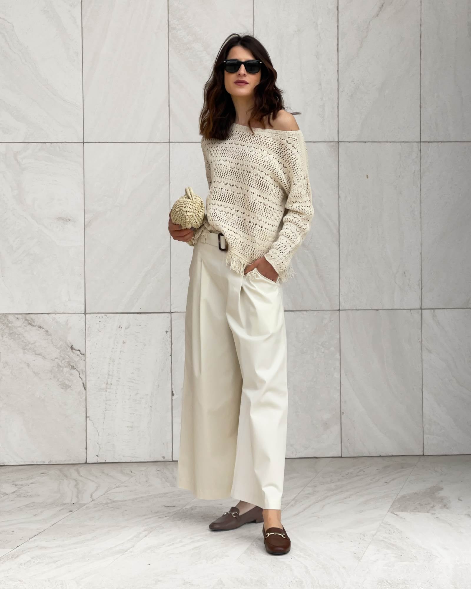 PANTALONE SOPHIA VANIGLIA