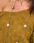 COLLANA LUNGA DREADFUL ORO E PERLE