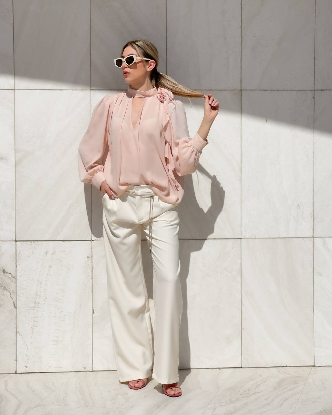BLUSA IN GEORGETTE EUDORA ROSA