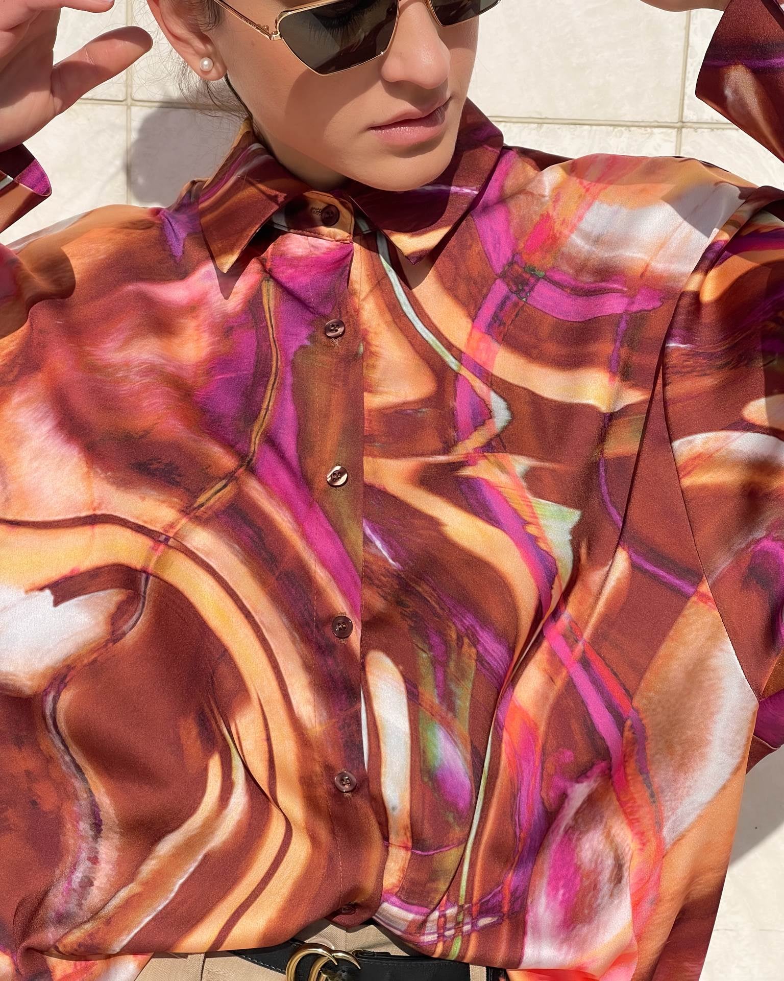 CAMICIA DAFNE COGNAC
