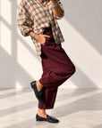 CAMICIA CHECK ILARIA PINK BORDEAUX