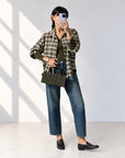 CAMICIA CHECK ILARIA VERDE OLIVA