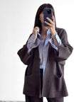 CARDIGAN OVER IN MAGLIA IRIS MORO