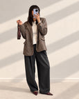 GIACCA CHECK JONAS GRIGIO BORDEAUX