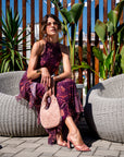 LONG DRESS DALIA VIOLA ARANCIO