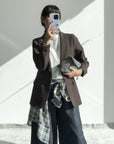 CAMICIA CHECK LORA BLU