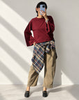 T-SHIRT MANICA AMPIA BORDEAUX