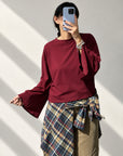 T-SHIRT MANICA AMPIA BORDEAUX