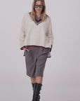 PULL ELIZA CALCE VINO GRIGIO