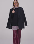 CAMICIA HEATHER RIGA BORDEAUX