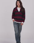 PULL JENNY BORDEAUX BLU