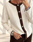 CARDIGAN MISTO LANA STARK PANNA MORO