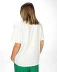 T-SHIRT CON SPALLINE KAFKA BIANCO