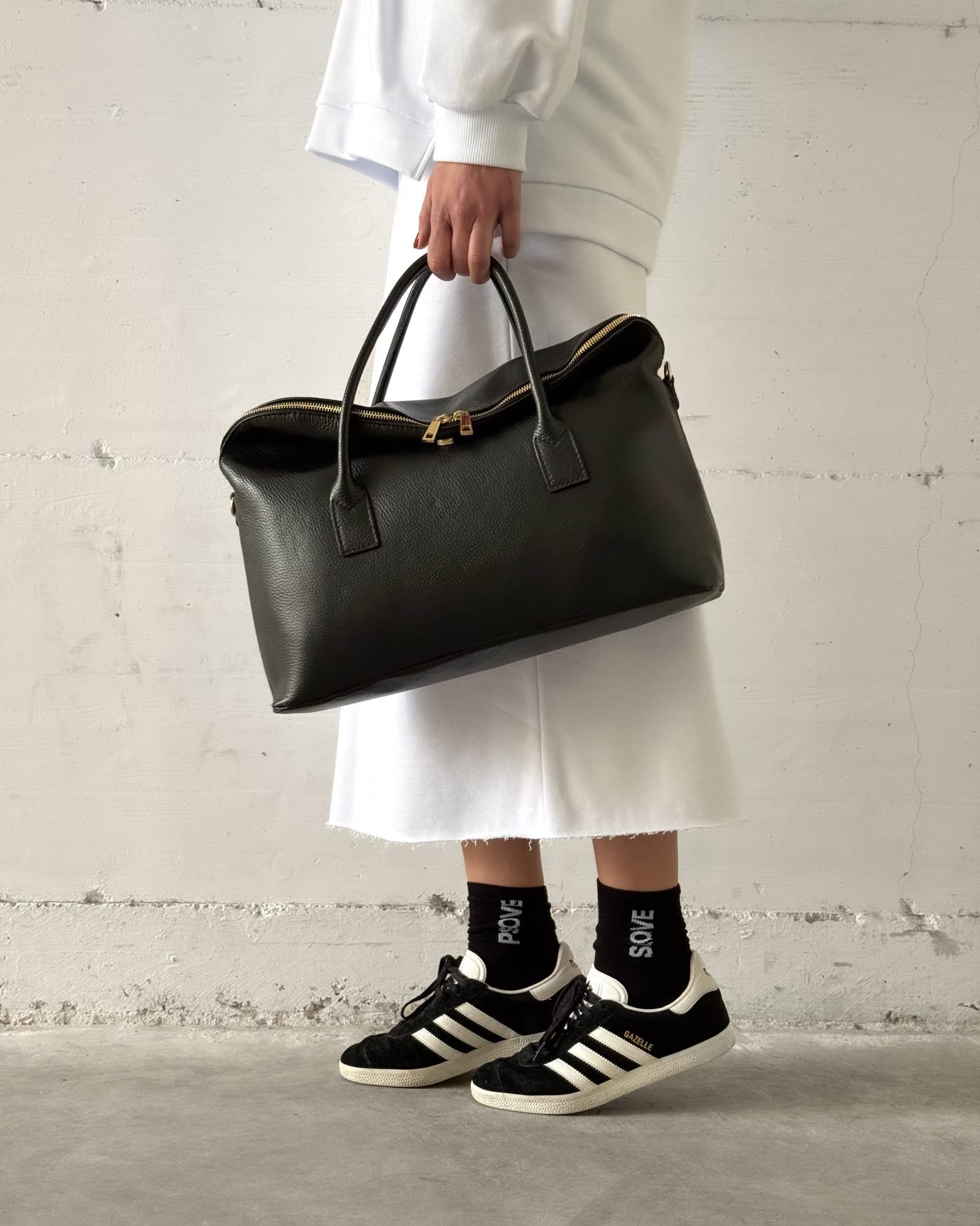 CALZINO PSLOVE NERO LOGO BIANCO