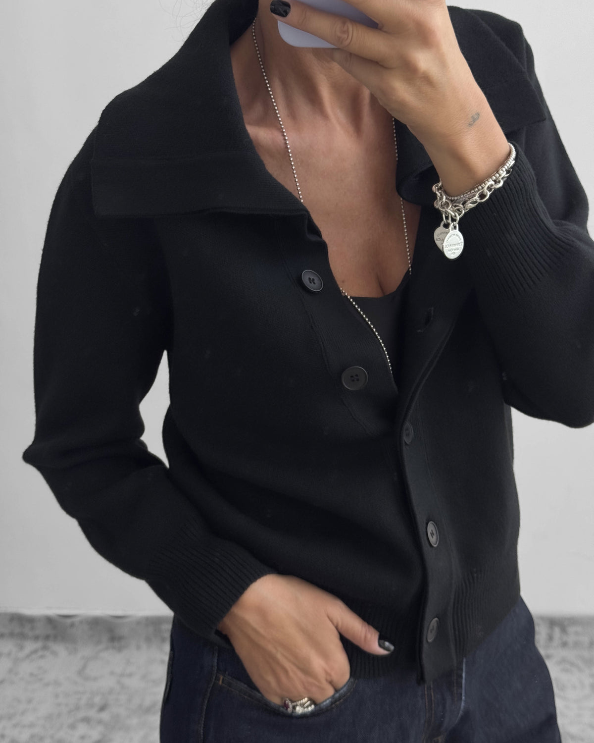 CARDIGAN GIACCA AURA NERO