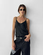 TOP NORA IN SATIN NERO