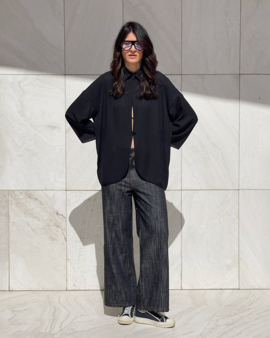 CAMICIA IN GEORGETTE ANDY NERO