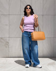 TOP CANOTTA A COSTINE MIAMI LILAC