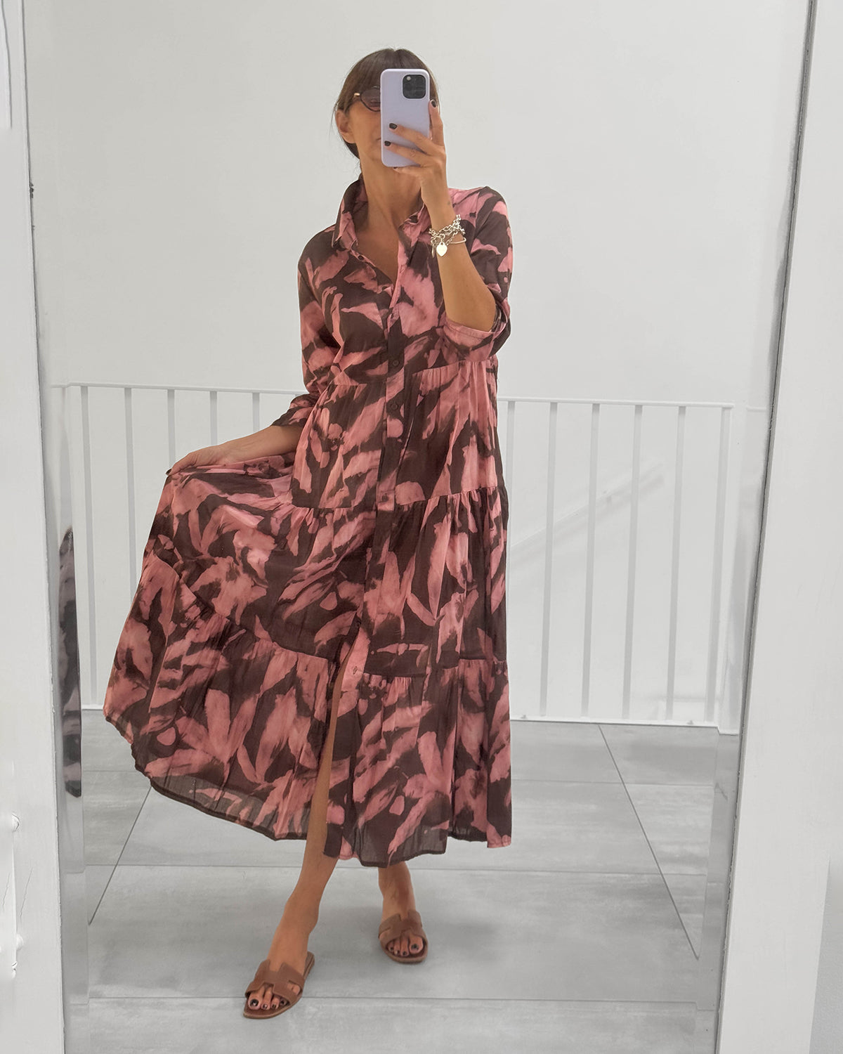 ABITO NIZZA PRINT MORO ROSA
