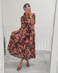 ABITO NIZZA PRINT MORO ROSA