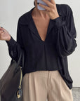 CAMICIA GIGLIO PE NERO