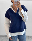 GILET IN LANA ARIEL INCHIOSTRO