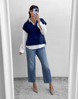 GILET IN LANA ARIEL INCHIOSTRO