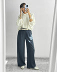 PANTALONE GESSATO NYRA BLU