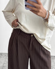 PANTALONE GESSATO NYRA MORO