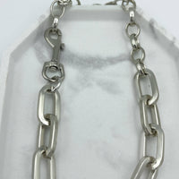 COLLANA CATENA GRANDE CON MOSCHETTONE ARGENTO