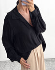 CAMICIA GIGLIO PE NERO