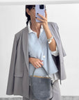 GILET IN LANA ARIEL CELESTE