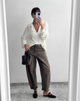 CAMICIA GIGLIO PE BIANCO