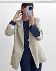 GIACCA CHECK ADRIEN CELESTE