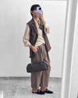 GILET MORGAN MARRONE